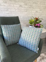 Youniq, 2 STUKS Decoratieve Sierkussen, 45x45 cm, 3 dimensionaal Kussens Woonkamer, Binnen of Buiten Sierkussens, Woonkussen, Kussen en Hoes