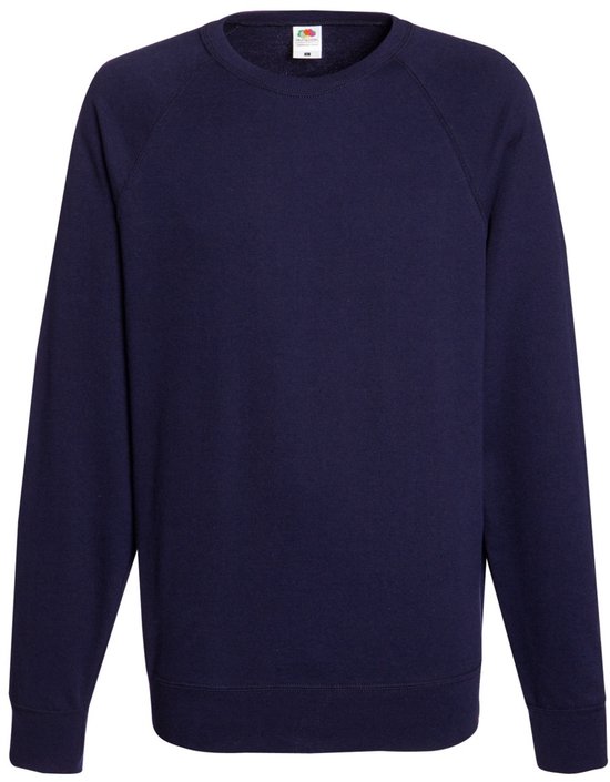 Fruit Of The Loom Heren Lichtgewicht Raglan Sweatshirt (240 GSM) (Donker Marine)