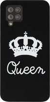 - ADEL Siliconen Back Cover Softcase Hoesje Geschikt voor Samsung Galaxy A42 - Queen