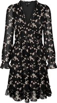 Vero Moda Dames WONDA 7/8 FRILL SHORT DRESS Black Eliza Jurk - Maat XL