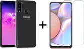 iParadise Samsung Galaxy A20S hoesje transparant siliconen case hoes cover hoesjes - 1x samsung galaxy a20s screenprotector