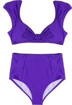 Jonge dames bikini high waist Violet - S (Valt klein)