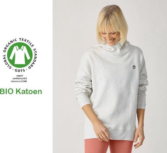 In hoeveelheid Habubu buffet Yoga sweater in BIO katoen maat S grijs - GOTS certificaat - zacht -  duurzaam -... | bol.com
