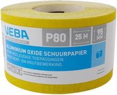 Aluminium oxide handschuurpapier rol 95mmx25mtr P80