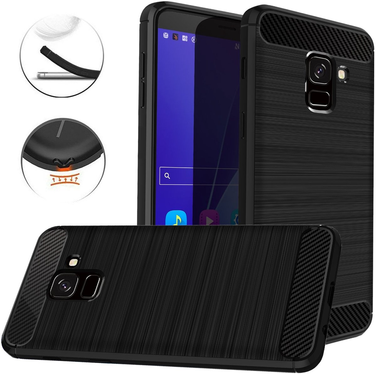 Soft Bruchem TPU Hoesje voor Samsung Galaxy J6 (2018) - Matt Zwart - van Bixb