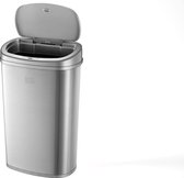 Black+Decker Prullenbak met Sensor - 50L - Soft Close deksel - RVS - Design Afvalemmer - Infrarood Bewegingssensor