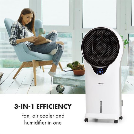 Klarstein Whirlwind air cooler met water 5,5l 1600 m³/h luchtkoeler ventilator...