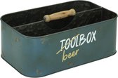 Metalen gereedschapskist Beer / toolbox - 2 vaks -  opberg bak