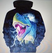 Hoodie Dinosaurus - 130 cm - vest - sweater - outdoortrui - trui - Dino