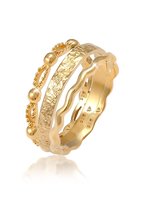 Elli Women's Lady Ring 925 zilver 52 Goud 32020189