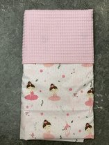 Baby deken kinderwagen deken wieg deken  baby roze ballerina 60 x 90 cm