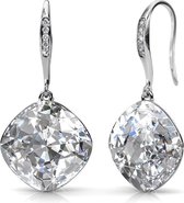 Shoplace Oorbellen dames met Swarovski kristallen - 18K Witgoud verguld - Oorhangers - Zilveren oorbellen - Swarovski oorbellen - Cadeauverpakking
