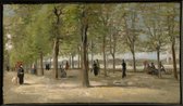 Kunst: Allee im Jardin du Luxembourg, 1886 van Vincent van Gogh. Schilderij op canvas, formaat is 40x60 CM