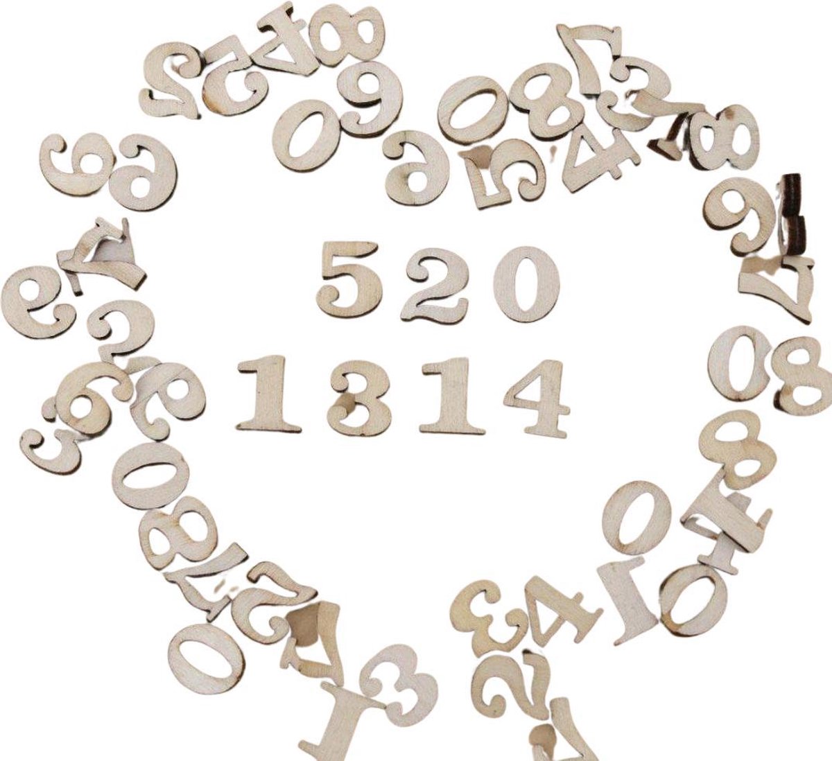 Gevoel van schuld Passend gemakkelijk te kwetsen Winkrs - Kleine houten cijfers - mix van 200 stuks getallen van 1,5 cm -  voor... | bol.com