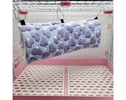 Knaagdieren Tunnel Plushe XL - Hartjes - Paars - 50 x 18,5 cm