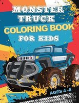 Monster Truck Coloring Book For Kids Ages 4-8