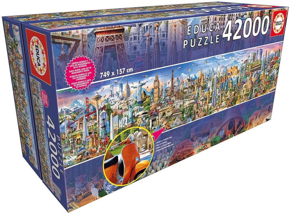 Grote Legpuzzel - 42000 stukjes - De wereld Rond - Educa Puzzel | bol.com