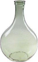 Vaas - Flesvaas - Fles Vaas - Bloempot -Groen - Glas - 21,5x11xh34cm