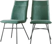 Maison’s Stoelen set – Eettafelstoelen – Eetkamerstoelen – Groen – 62.5x47x92.5