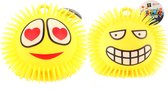 Toi-toys Pufferbal Emoji Hartjesogen Geel 15 Cm per stuk