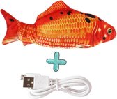 Interactieve oplaadbare bewegende vis (Oranje) - unieke "must have" voor uw kat / hond