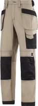 Snickers canvasbroek - Khaki/zwart - Maat 54 - 3214-2004