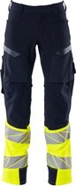 Mascot Accelerate Safe Broek Met Kniezakken 19179 - Mannen - Navy/Geel - 58