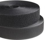 Klittenband Naaibaar zwart 5 meter x 20mm - klittenband rol - zwart - ultra sterk