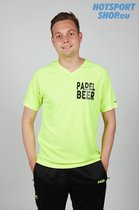 T-shirt - Aftersports - Padel & beer - Fluo geel/zwart - SR - S