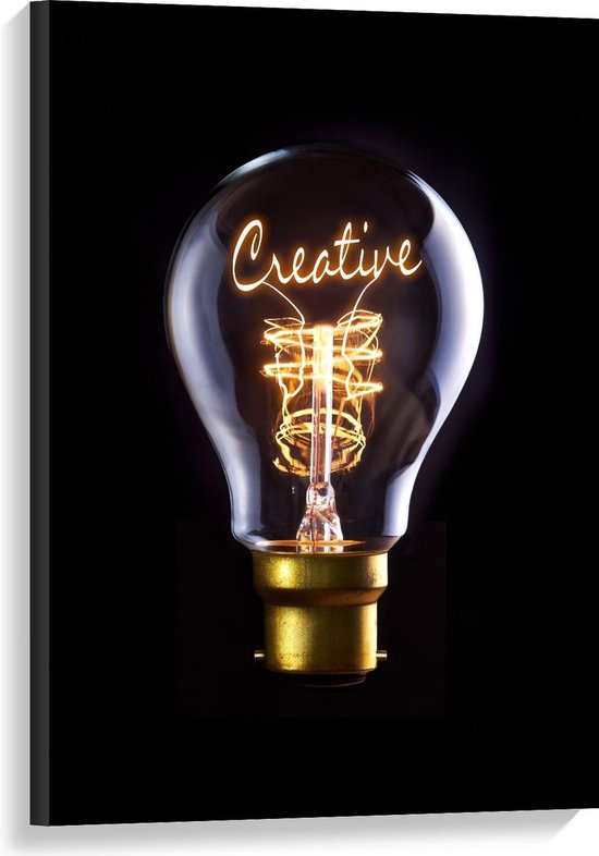 Canvas  - Foto van Creative Lamp - 60x90cm Foto op Canvas Schilderij (Wanddecoratie op Canvas)