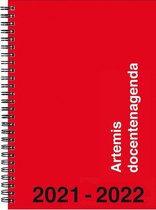 DOCENTENAGENDA - 2021 - 2022 - A5 (21x15cm)  - RINGBAND - ROOD - HARDE KAFT - LERARENAGENDA - ARTEMIS