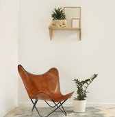 Vlinderstoel Cognac - Echt koeienleer - Butterfly chair
