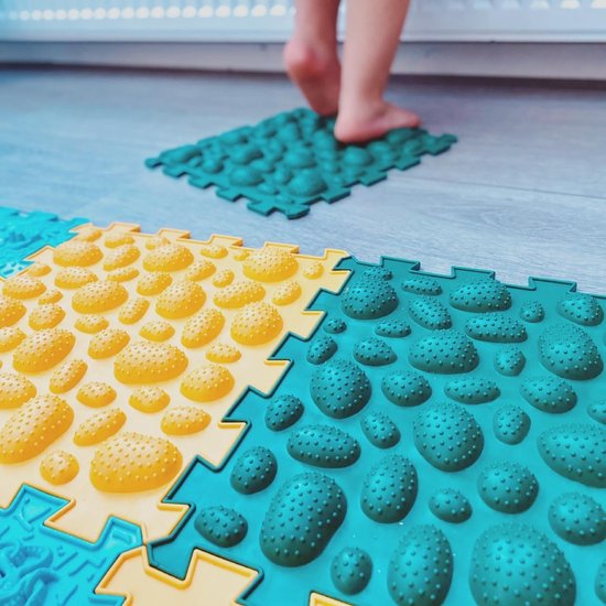 Zeekiezels, orthopuzzle, orthopedische massage en ontwikkelings speelmatten voor baby kinderen, vloerkleed, sensorische en balans stapstenen van Orthopuzzle — afbeelding 3
