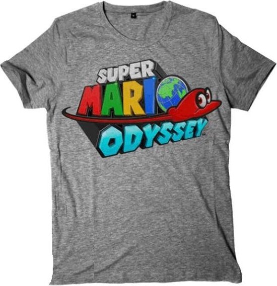 T-Shirt - Super Mario Odyssey Earth Logo - M