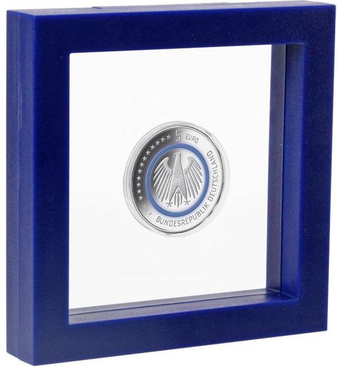 SAFE Zweefraam - 10 x 10 cm - blauw - flexibel 3D floating frame met klemsluiting