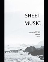 Sheet Music 10 staves with treble clef / G clef 120 pages 8.5 x11