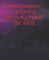 Halloween coloring activity book for kids