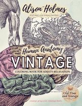 VINTAGE HUMAN ANATOMY coloring book for adults relaxation vintage grayscale coloring books