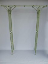 Rozenboog - tuinboog - rustiek - metaal - groen - 230 cm hoog