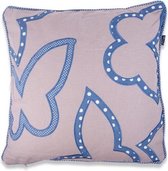 In The Mood Contour Butterfly Kussen 50 x 50 cm - Div Kleuren - 2 stuks - Kiezel / Faded Blue