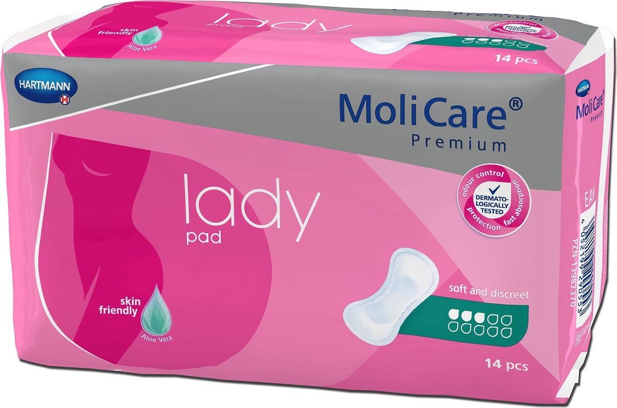 Goedkoopste Hartmann Molicare Premium Lady Pads 3 druppels - 12 pakken van 14 stuks