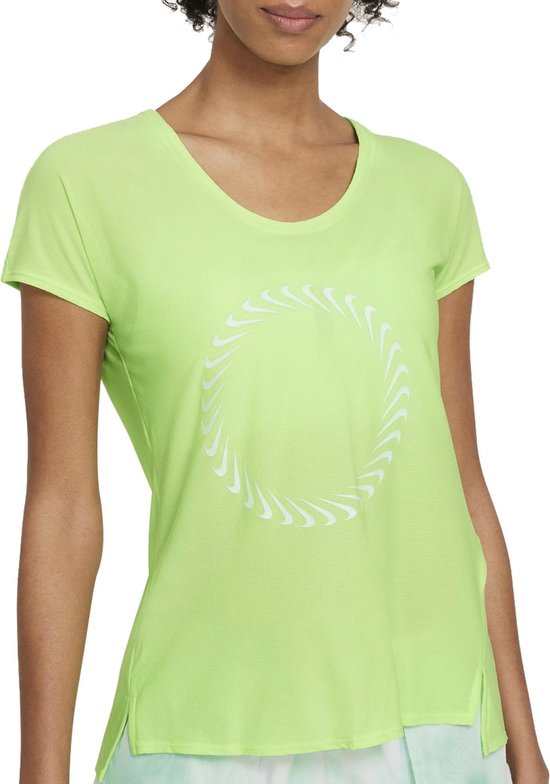 Nike Clash Miler Running Sport Shirt - Taille S - Femme - Vert