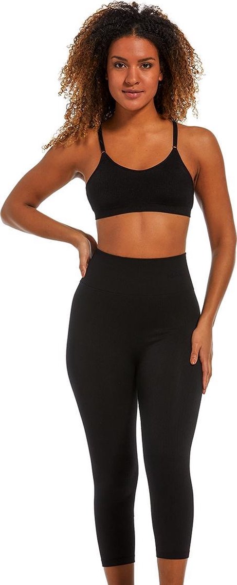 Nahtlose leggings lounge cropped schwarz Magic Bodyfashion