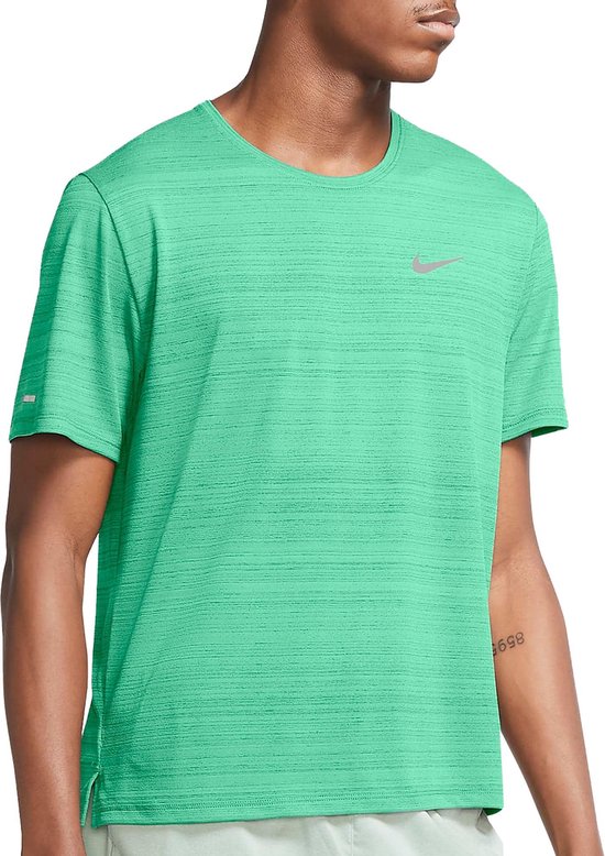 Nike Dri-FIT Miler Sportshirt - Maat M - Mannen - Groen | bol.com