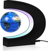 zwevende wereldbol - ZINAPS C Magnet Globe with LED Lighting Con World Map Office Decoration Birthday Gifts