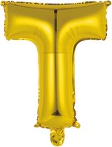 Amscan Folieballon Letter T 34 Cm Goud