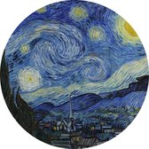 De sterrennacht, Vincent van Gogh - Foto op Behangcirkel - ⌀ 120 cm