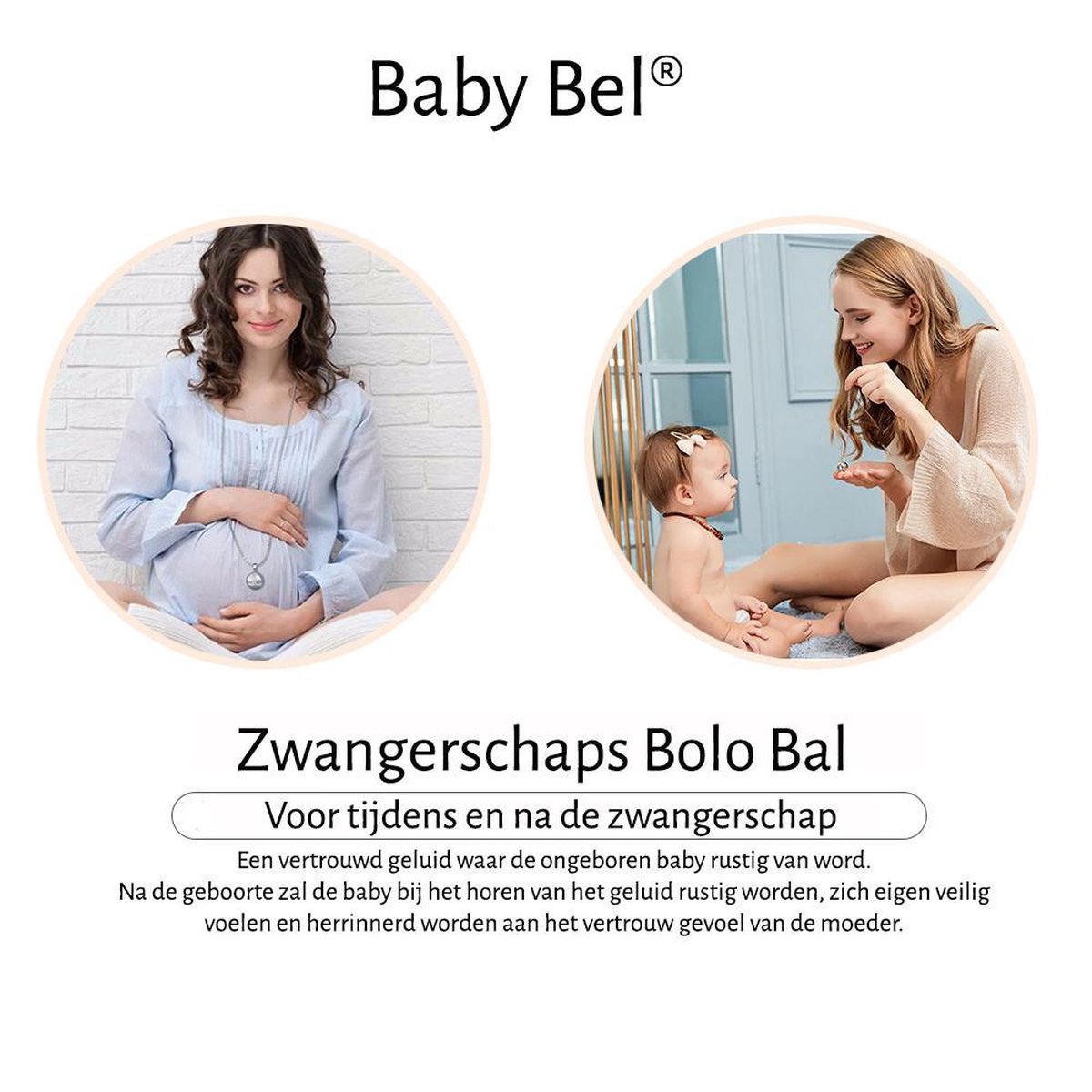 CHARO® Baby Bel Zwangerschapsketting & Vriendschapsketting – Bola Ketting  voor... | bol.com