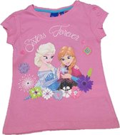 Disney Frozen | T-shirt | Elsa & Anna | Roze | 116 cm | 6 jaar | 100% katoen