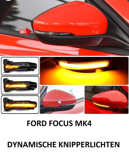 Ford Focus MK4 Dynamische Led Spiegel knipperlichten Richtingaanwijzer  Dynamic... | bol.com